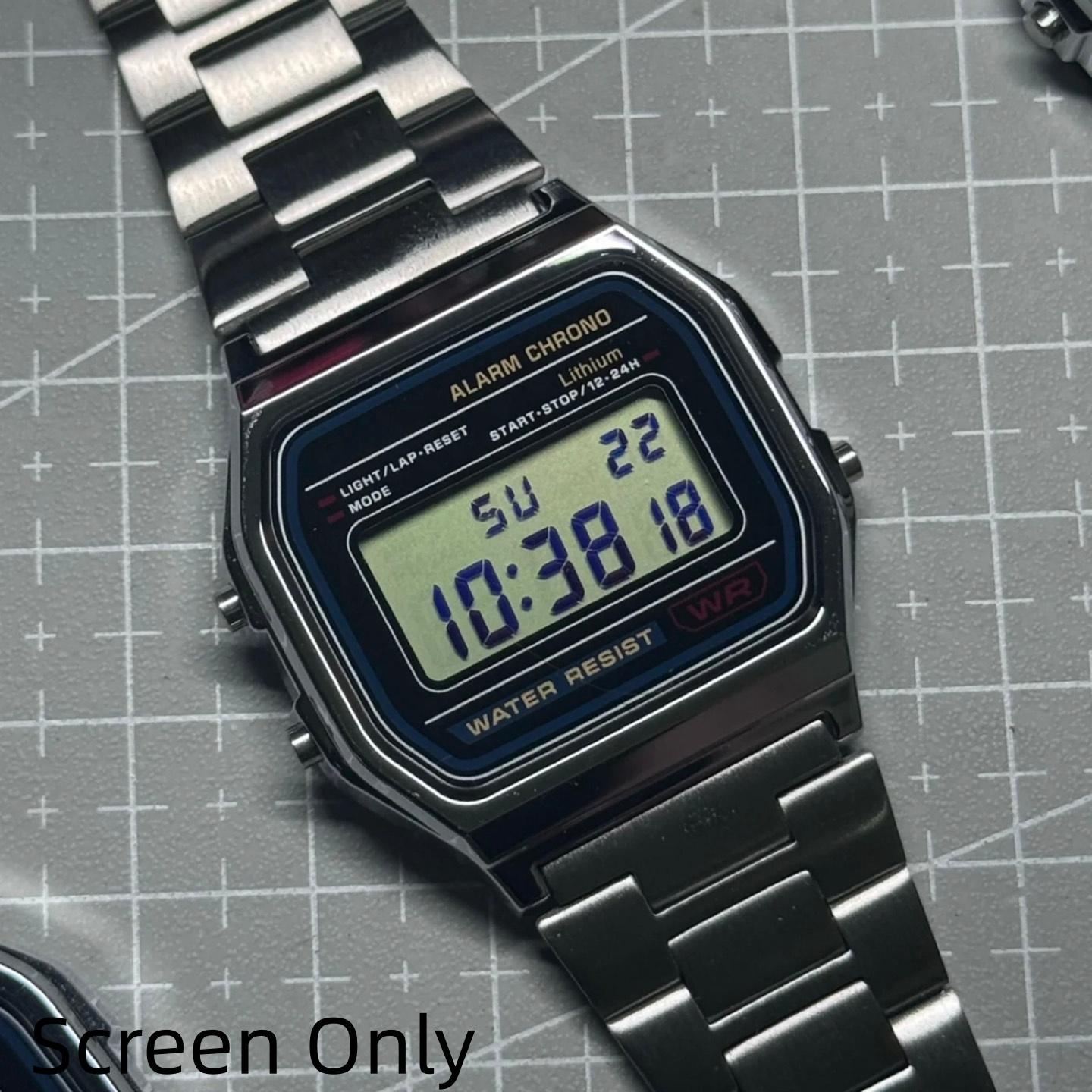 

Мод РК-дисплея STN для годинника Casio Висококонтрастний дисплей Запчастини для серій F-91W F-105 A158 A159 A168 (Тільки екран)