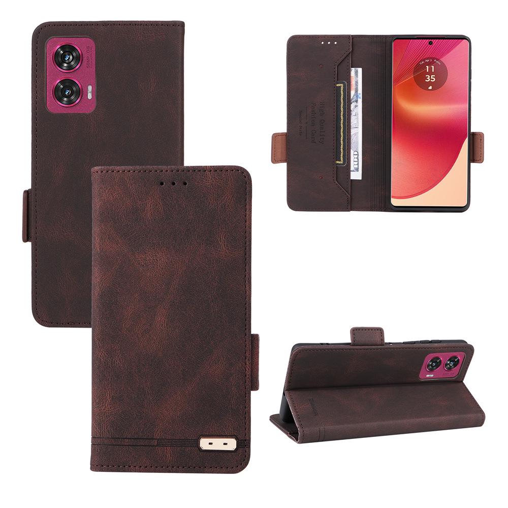 Motorola EDGE50 Fusion Leather Flip Case - Unisex European & American Design