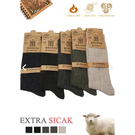 

Чоловічі та жіночі зимові надзвичайно теплі вовняні шкарпетки з ягняти, 5 пар 36-40