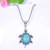Sea Turtle Animal Pendant Female Wedding Jewelry Necklace for Women Neck Accessories for Present