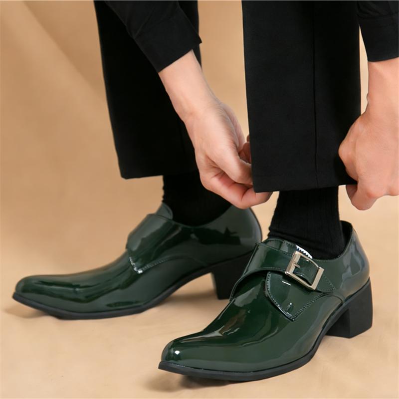 British Designer Monk Strap Loafter for Men's Pointed Leather Casual Shoes New Brand Formal Wedding Dress Homecoming Footwear