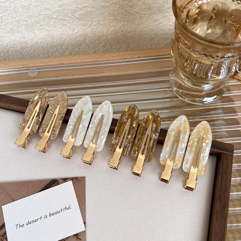 UXSL Korea Acetate Seamless Hairpins Womens Girls Simple No Bend Bangs Clips Duckbill Clip Barrettes Hair Styling Tool Haddress