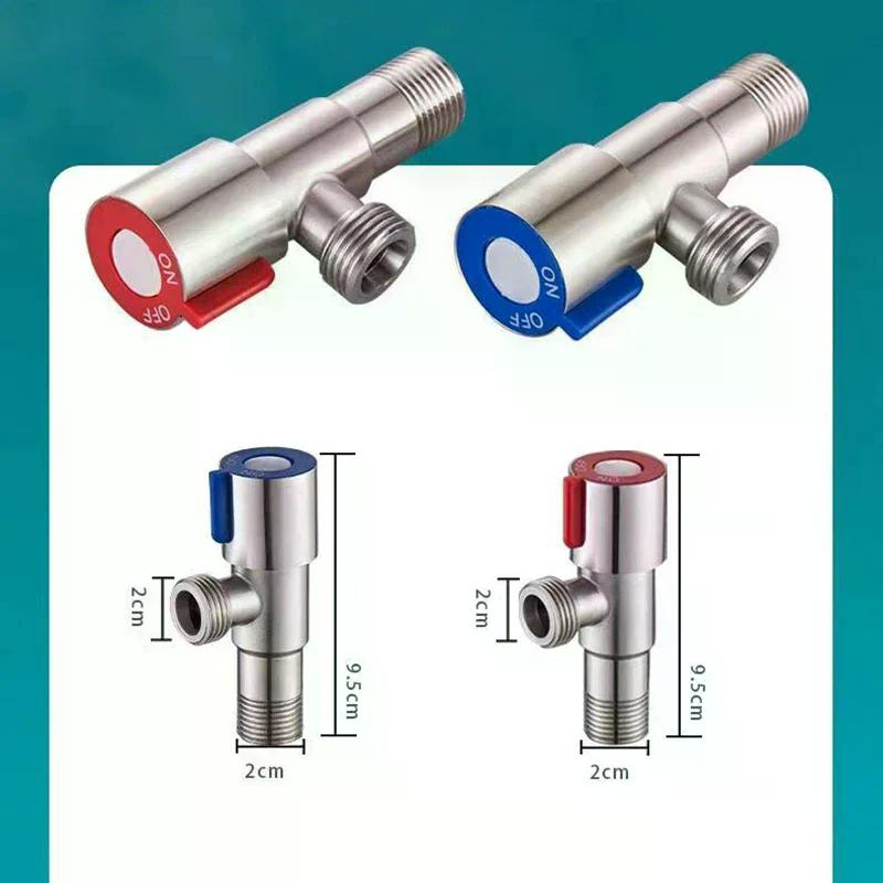 Triangle Valve Toilet Water Stop Valve Water Heater Valve 201 Stainless Steel Hot Cold Inlet Valve For Bathrooms Kitchens Toilet