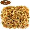 30Pcs Gold Artificial Flowers 8CM Fake Flower Christmas Decoration Xmas Tree for Home Decor New Year 2026 Gifts Accessories