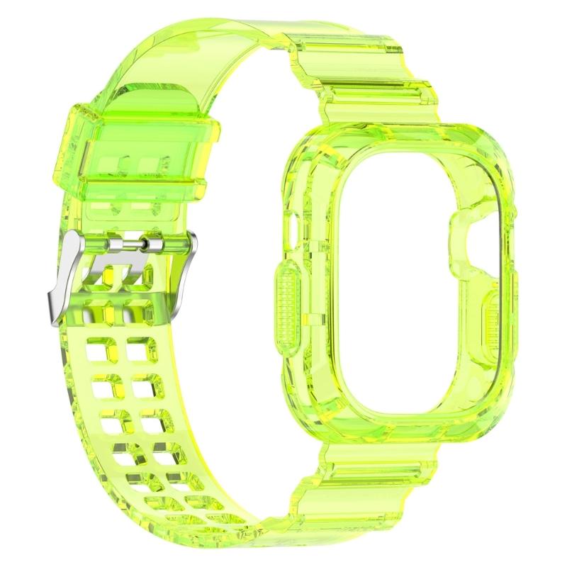 Soft Silicone Watchband Adjustable Watch Band Strap Repalcement for iOS Watch Ultra 49mm Smartwatch Comfortable