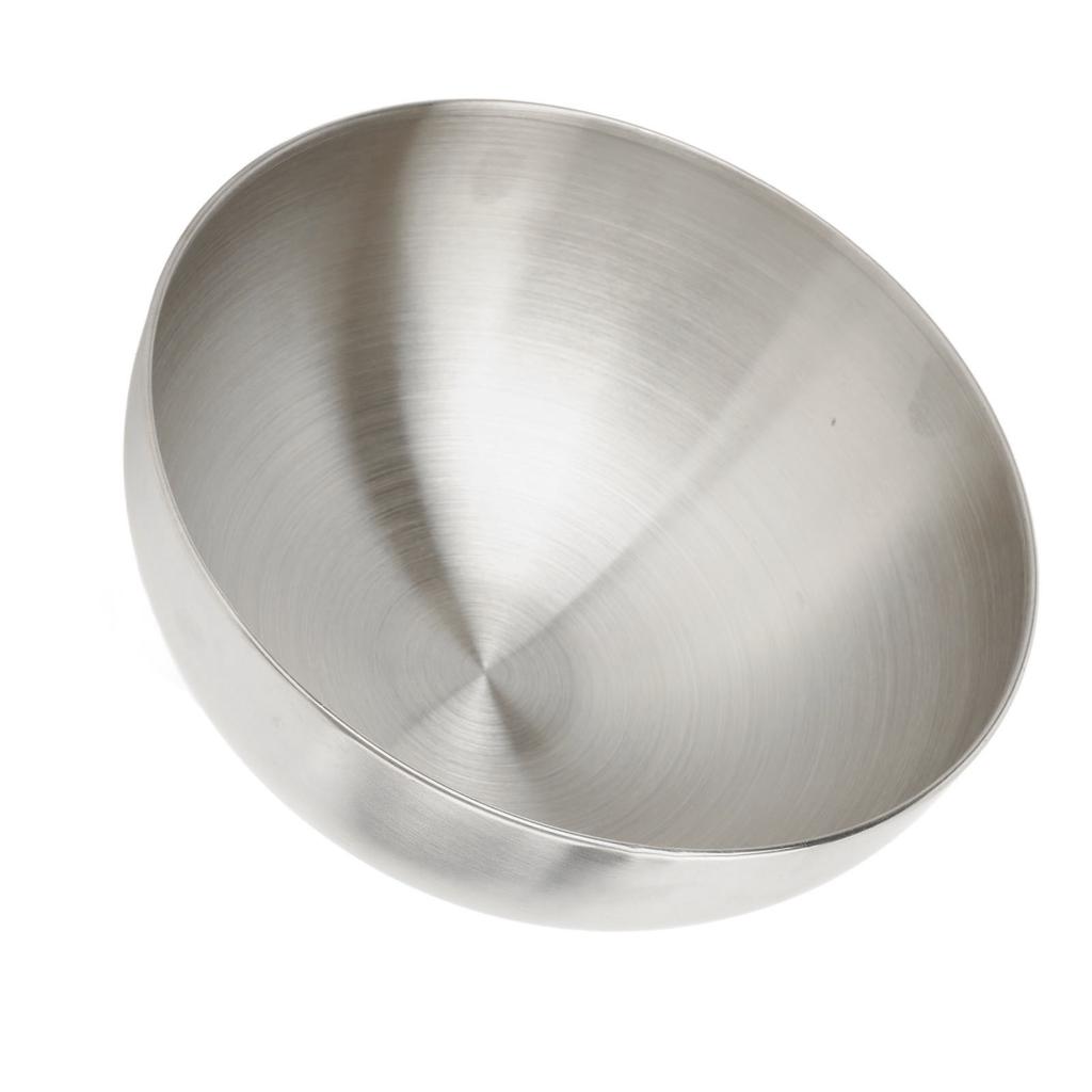 Salad Bowl Stainless Steel Mixing Bowls Double Walled Insulation Dustproof Round Bowl for Home Restaurant Camping