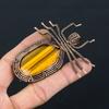Natural Tiger Eye Gemstone Handmade Copper Wire Wrap Spider Pendant 2.56" T1p38