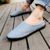 Slippers, linen shoes, four-season casual half-drag beach trendy shoes