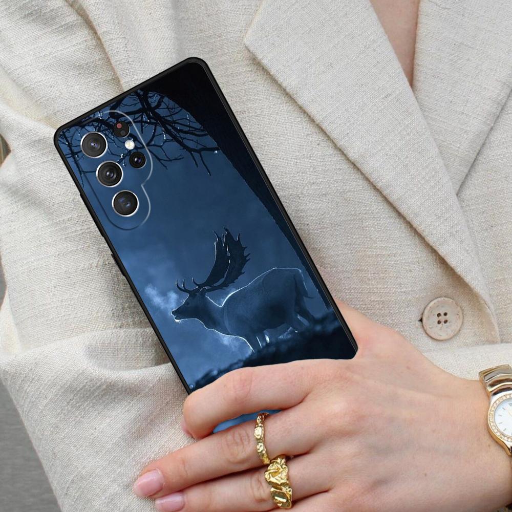 Starry Sky Deer Cell Phone Case for Samsung Galaxy S26 Ultra S25 S24 S23 S22 S21 S20 Note10 Cover
