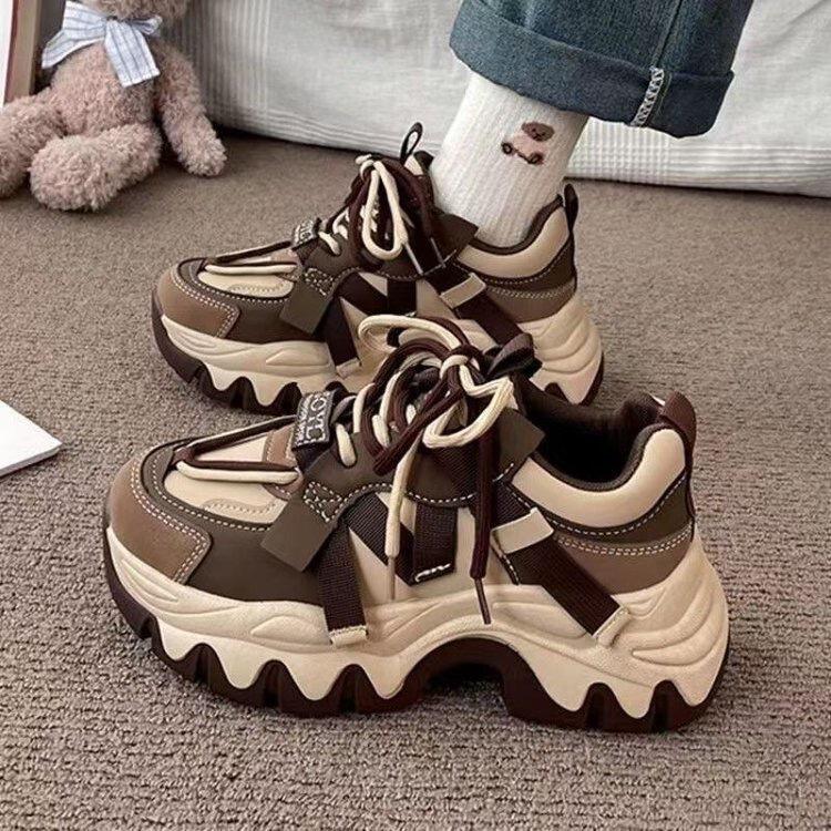 Platform dad shoes autumn new fashion versatile ins sneakers women's shoes