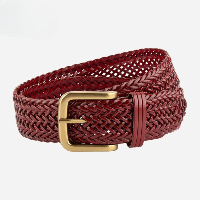 Fashion Braided Belt for Women, Boho Style Retro High-end Versatile Skirt Belt Decoration Non-porous Belt for Women