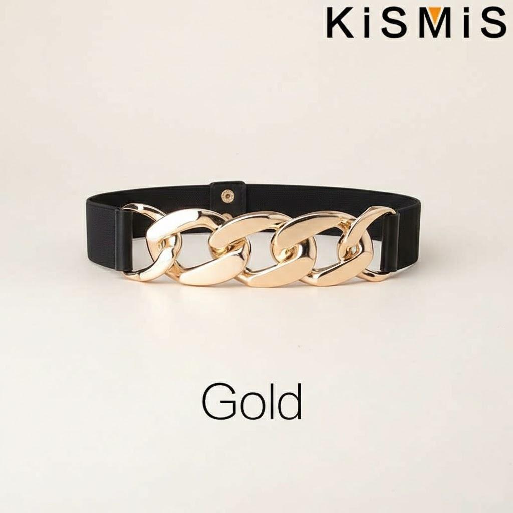 

Fashion Women s Gold Chain Elastic Metal Waist Belt Silver Style Trendy Chain Strap Dress Coat Sweater Decorative Waistband золотий