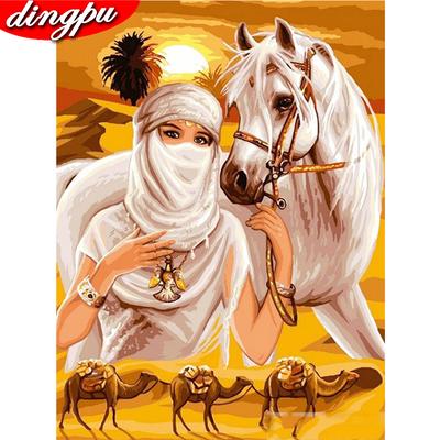 Pittura Diamante 5D Cavallo Decorazione Casa Ricamo Arte Diamante Rotondo Completo