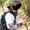 Polyester Solar Powered Fan Hat Neck Cover Breathable Mesh Fisherman Hat Wide Brim Sun Protection Visor Fan Sunscreen Cap