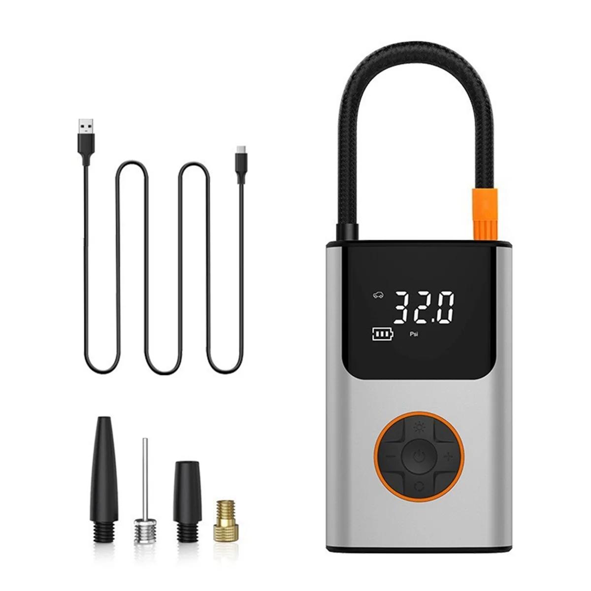 

Беспроводной насос для шин NNR 150PSI - Портативный воздушный компрессор с быстрой автоматической остановкой и светодиодным цифровым манометром для автомобилей и велосипедов