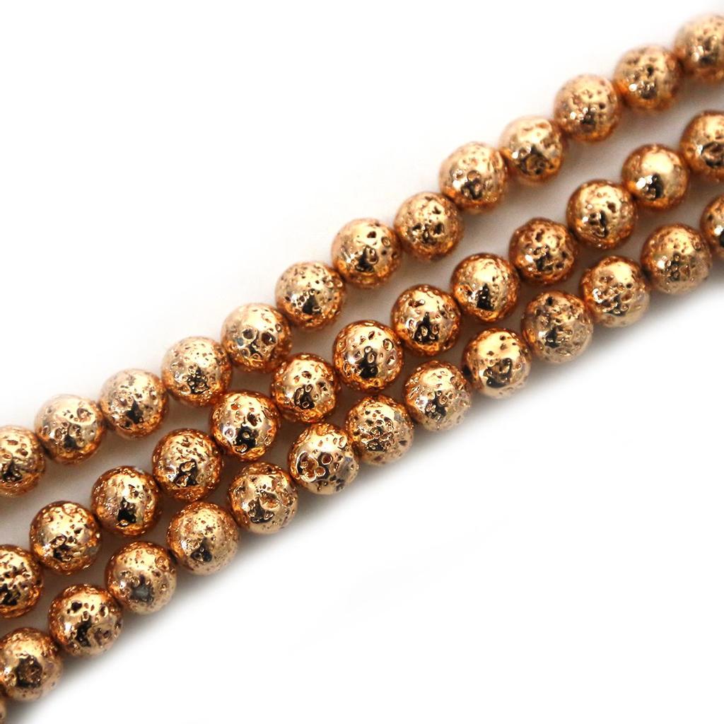 Přírodní lávový kámen kulaté hematitové korálky pro 4 6 8 10 mm vyšívání na výrobu šperků