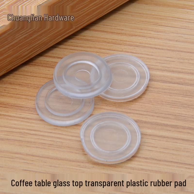 Tempered Glass Coffee Table with Non-slip Rubber Pads
