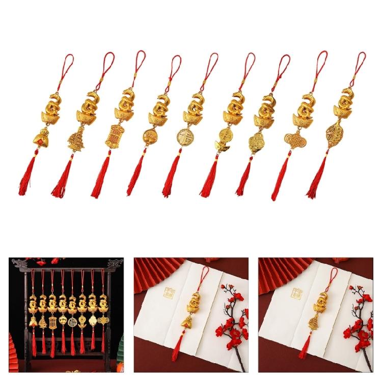 2025 Years of The Snake Pendant Snake Lucky Charm Decorative for Chinese New Years Prosperitys and Elegant Decoration