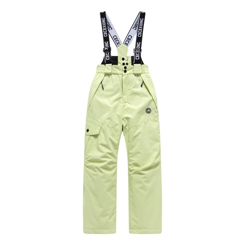 Kids' Waterproof & Windproof Ski Pants with Straps - Thickened, Warm Outdoor Gear for Boys & Girls