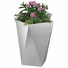 Plant Pot Silver 50 X 50 X 75 Cm Galvanized Steel