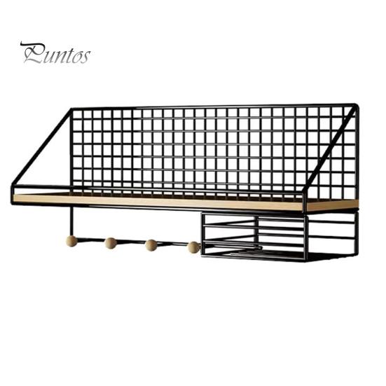 Wall-Mounted Floating Shelves Storage Rack Rustproof Strong Load-Bearing Easy To Install Bookshelf Metal Bracket