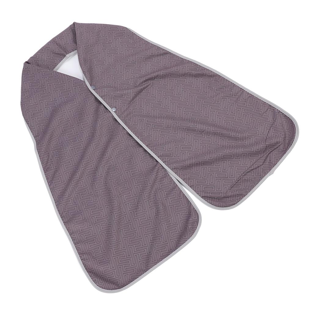 Adult Bib Scarf Double Sided Snap Button Skin Friendly Elderly Dining Clothing Protector for Eating