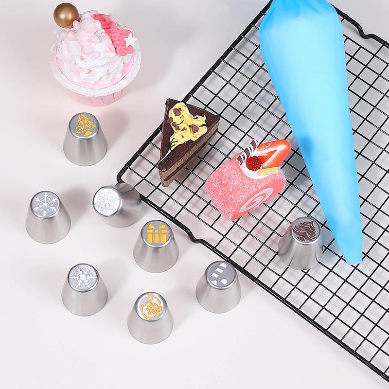

15Pcs/Set Christmas Icing Piping Nozzles with Cream Pastry Bag for Cake DIY Decorating (No FDA Certificate) Type A