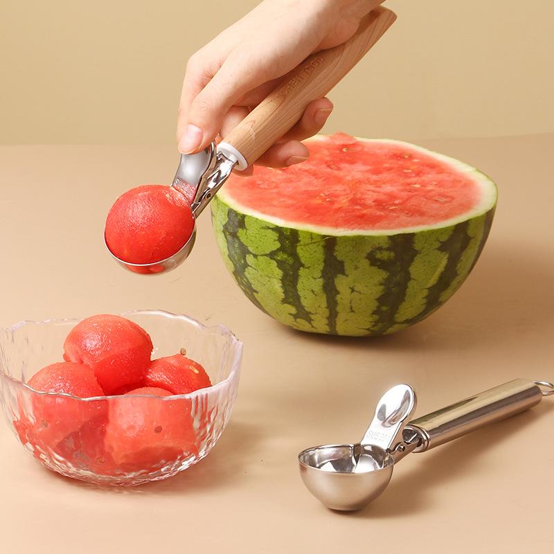 Stainless Steel Dual-Purpose Ice Cream Scoop Ice Cream Scooper Multifunctional Fruit Scoop Kitchen Supplies