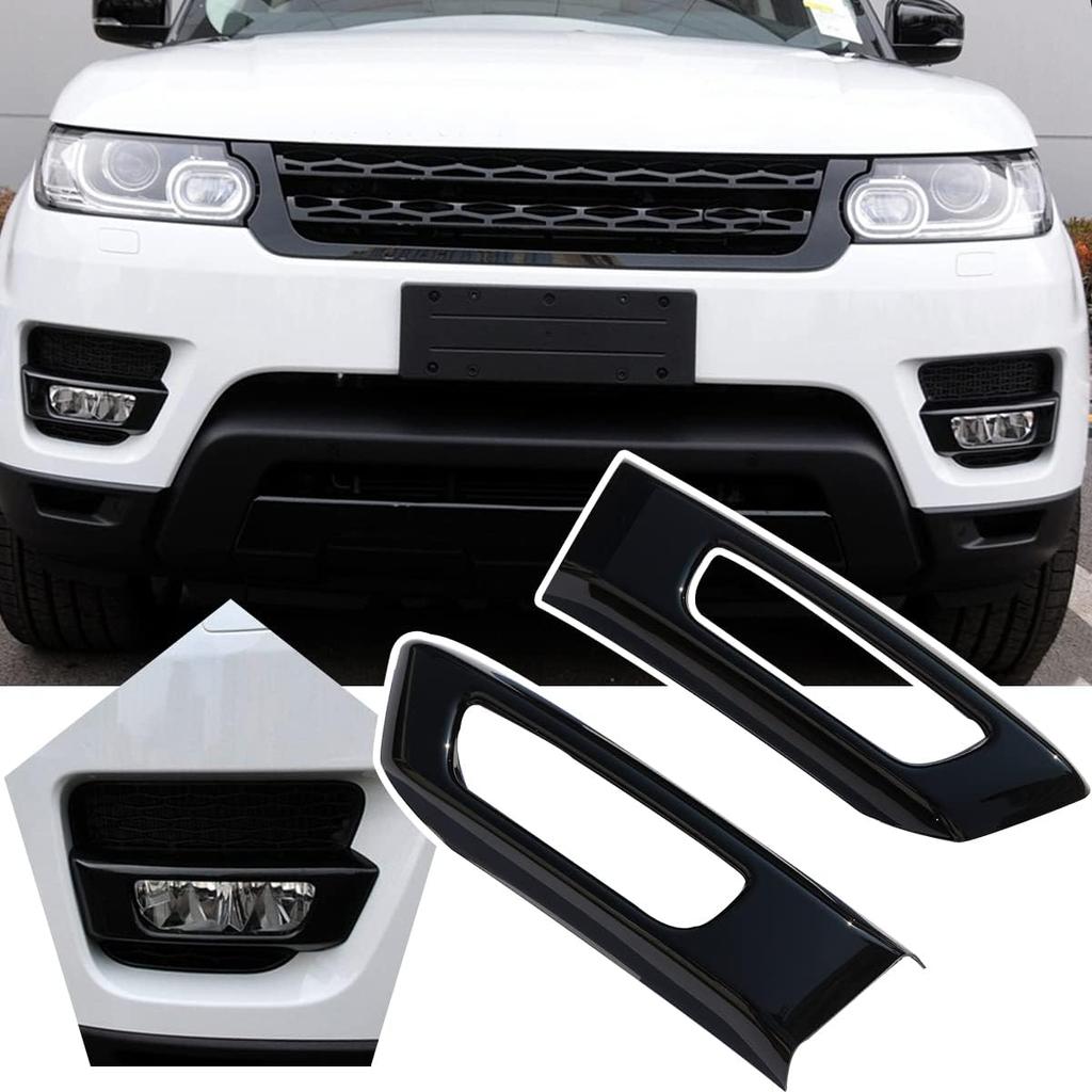 For Range Rover Sport 2014-2017 Car ABS Front Fog Lamp Trim Accessories (Gloss Black)