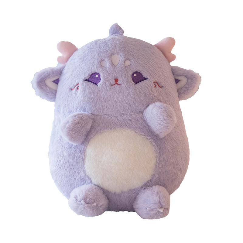38Cm Cartoon Dragon Looong Doll Plush Toy Stuffed Fluffy Purple Pink White Green Animal Plushie Companion Sleeping Friend Gift