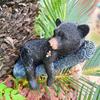 ABUL-Simulation Animal Ornaments Black Bear Hugging Tree Statue Courtyard Outdoor Decoration Simulation Garden Wall Hanging