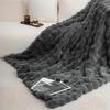 Bubble Plüsch Doppelseitige Decke - Superweicher Dicker Fleece Überwurf für Studentenwohnheim Büro Nickerchen Sofabezug Bett & Wohnzimmer Wärme