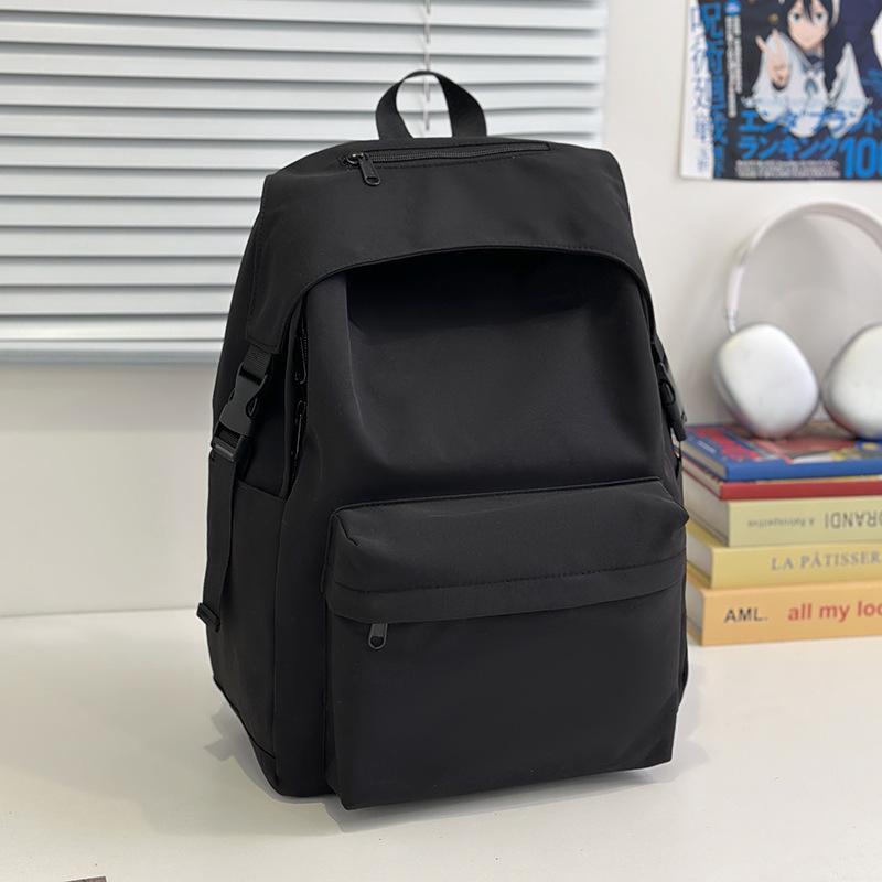 Schoolbag Japanese solid color versatile nylon backpack schoolbag female Korean version high school lightweight backpack college students ins 