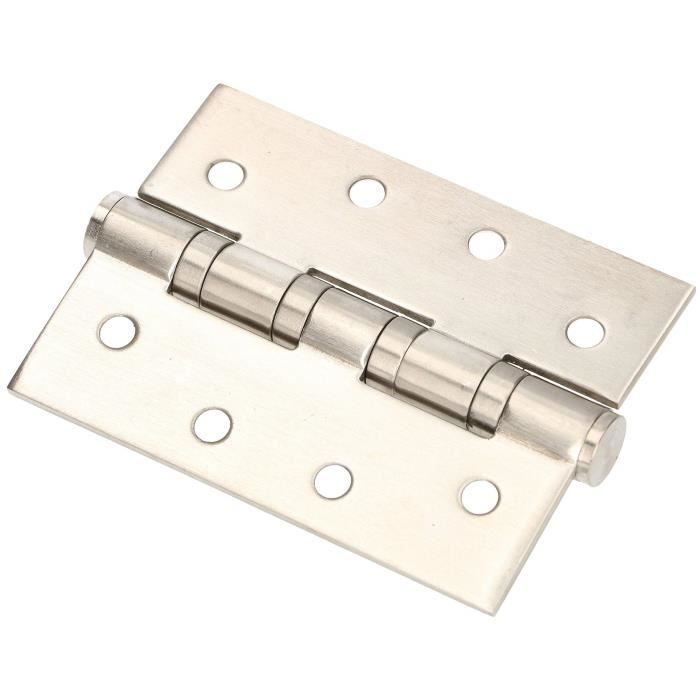 Lot De 2 Charnières De Porte KOTARBAU Fabriquées En Acier Inoxydable Avec Paliers Lisses Pour Paumelle Lourde, 100x75 Mm