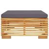 VidaXL Repose-pied de Jardin et Coussin Pouf de Patio Repose-pied de Terrasse Meuble de Patio Extérieur Gris Foncé Bois de 319161