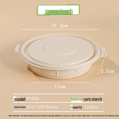 Boîte repas ronde jetable dégradable