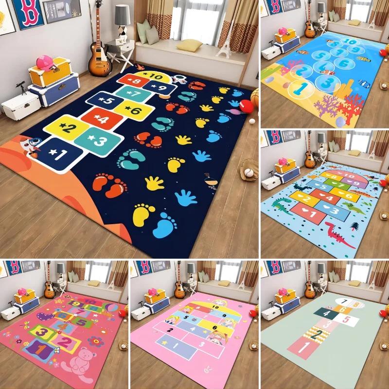 Jumping House Carpet Children's Bedroom Decor Cartoon Rugs for Home Living Room Sofa Non-slip Kindergarten Crawling Floor Mat