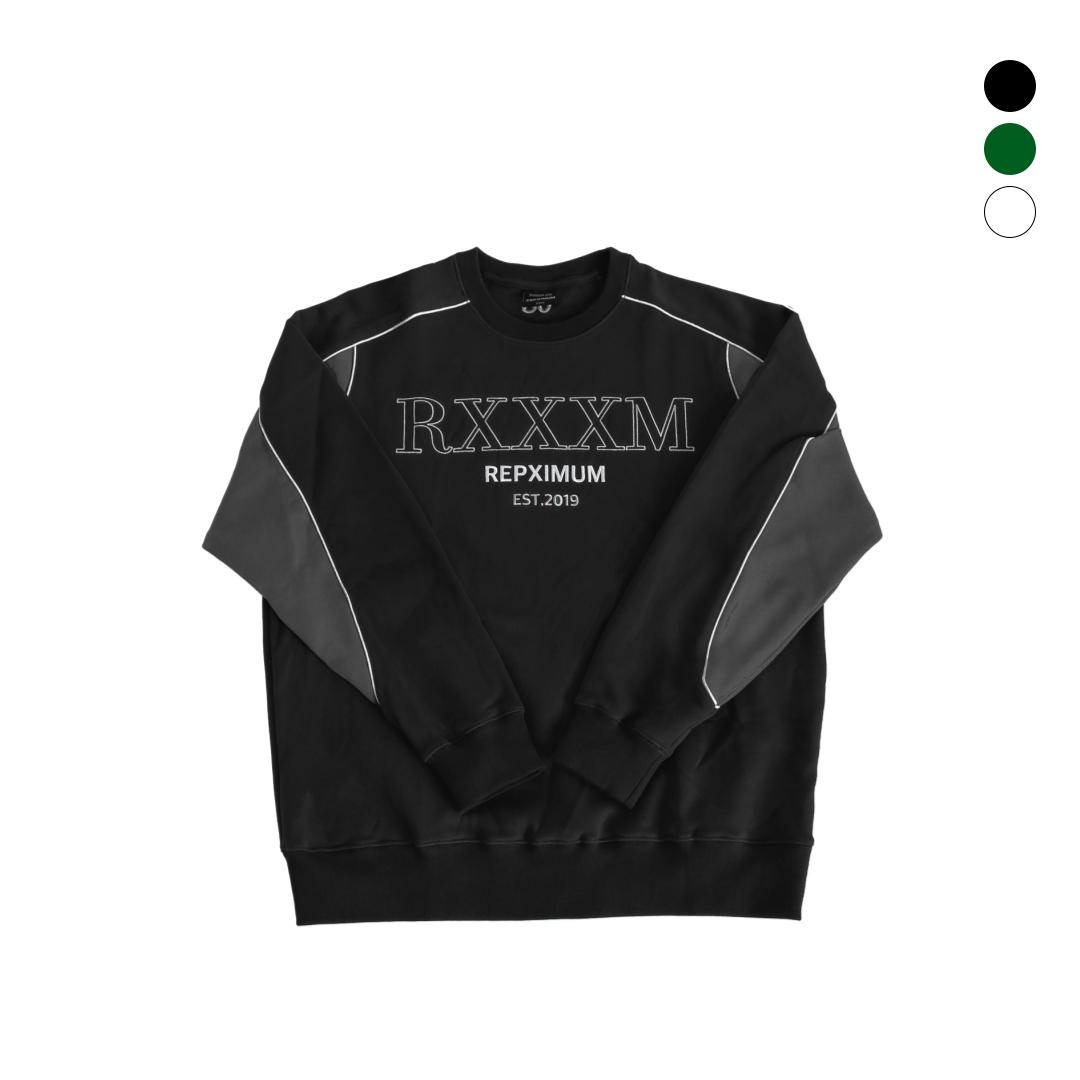 Худи Repsim Rxxxm с лампасами из плотного хлопка (3 цвета) Black/1 Size