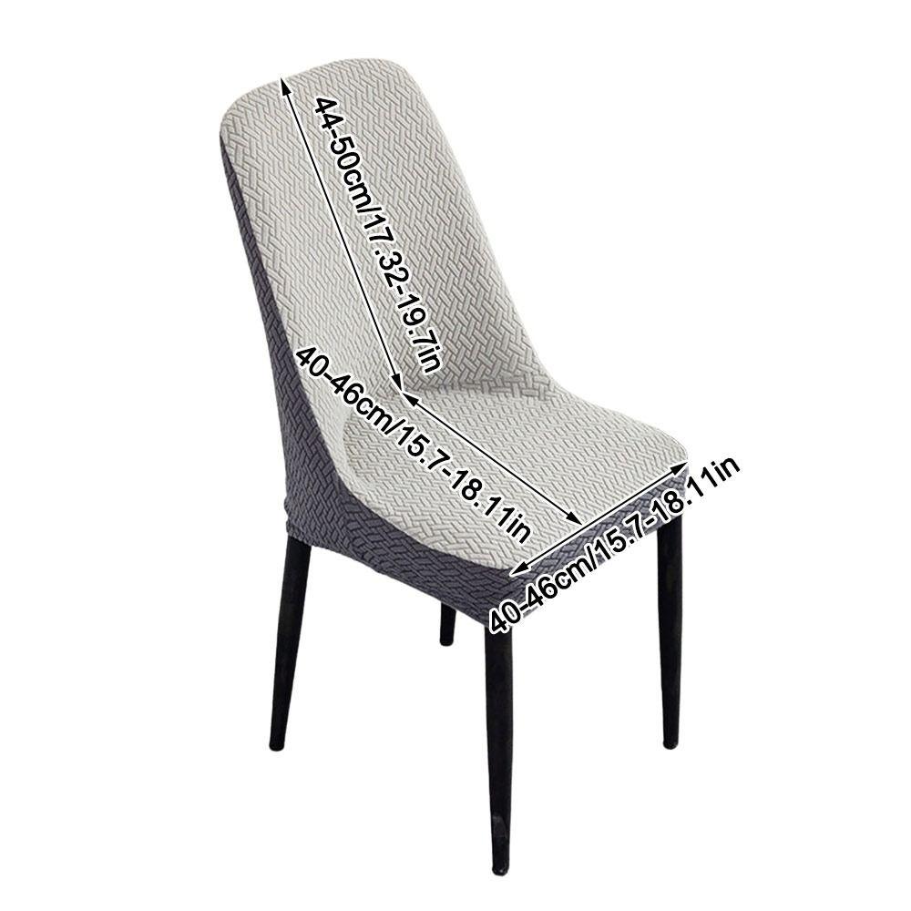 Curved Dining Chair Cover High-elastic Stool Slipcover Backrest Protector  for Home Decoration