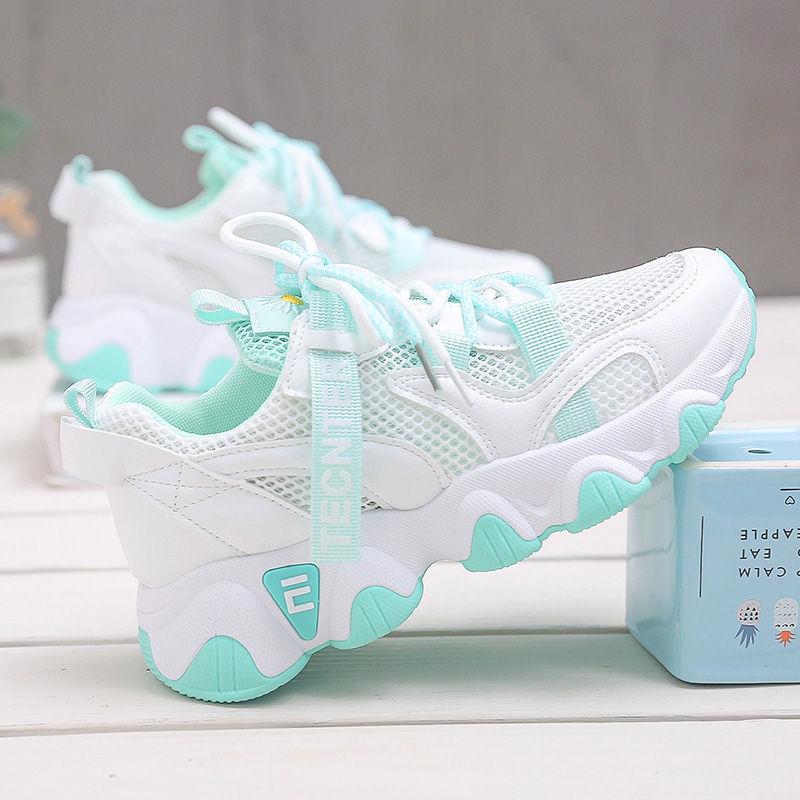 Dad Shoes Women's Spring and Summer New Breathable Thick Mesh Thin Ins Trendy Feet Small Sports Mesh Shoes