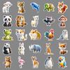 50pcs 3D Animal Graffiti Stickers: Creative Cartoon Decorations for Water Bottles, Phones, and Luggage