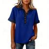 Denim Patchwork Shirts For Women Stand Collar Casual Blouse Short Sleeve Comfy Tshirt Spring Summer Fashion
