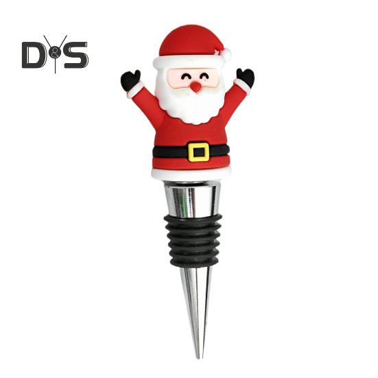

Рождественская винная пробка для бутылок Санта-Клауса, снеговика, рождественской елки, винная пробка, укупорщик для пивных бутылок для напитков, декор для дома в праздники O