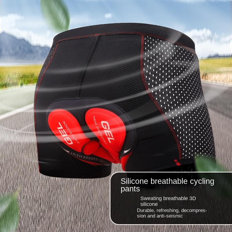 Cycling Briefs Men's Thickened Silicone Mountain Cycling Pants Quick Dry Road Cycling Shorts Four Seasons Cycling Equipment