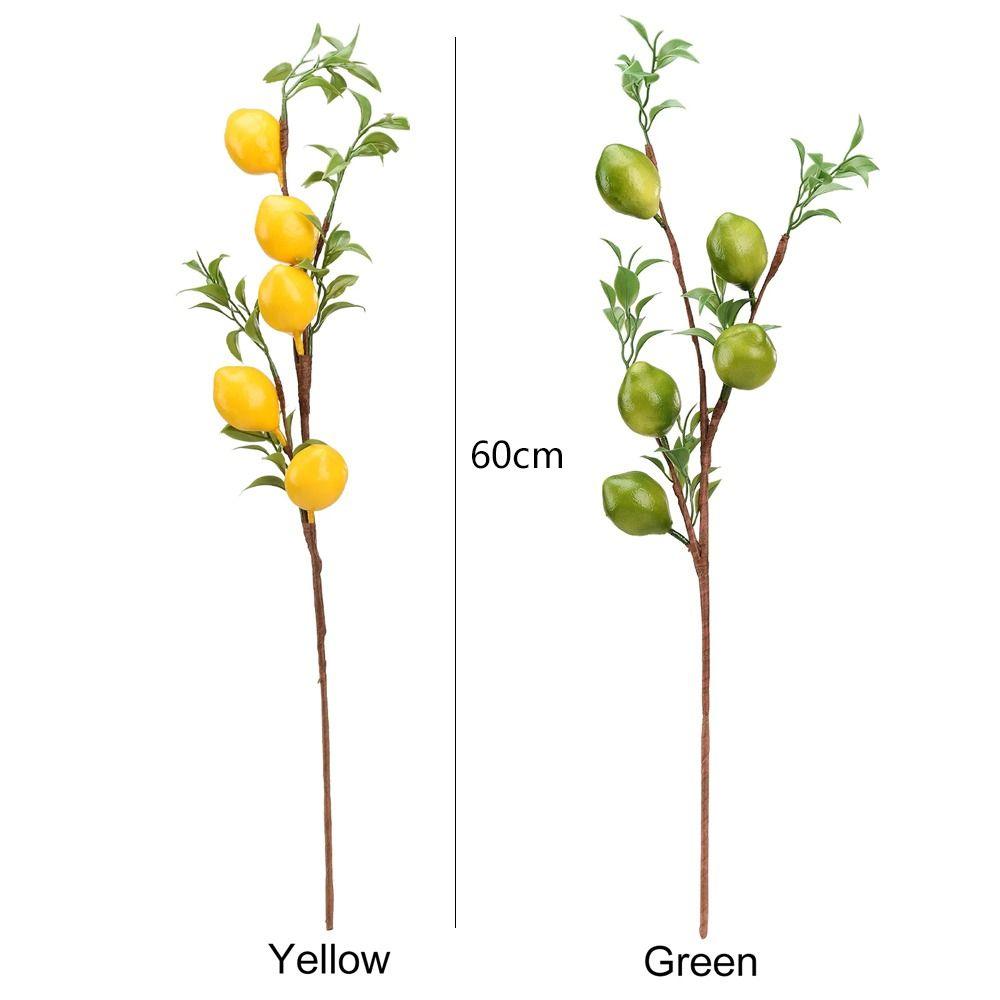 Green Plants Artificial Lemon Branch Plastic Fake Plants  Restaurant Hotel Decoration