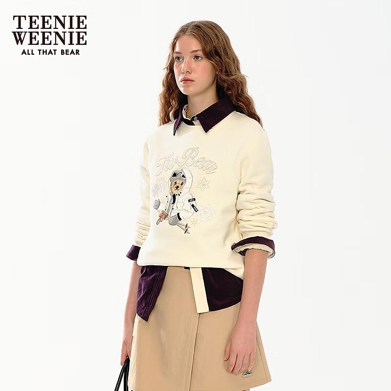 Teenie Weenie Women's Embroidered Bear Sweatshirt