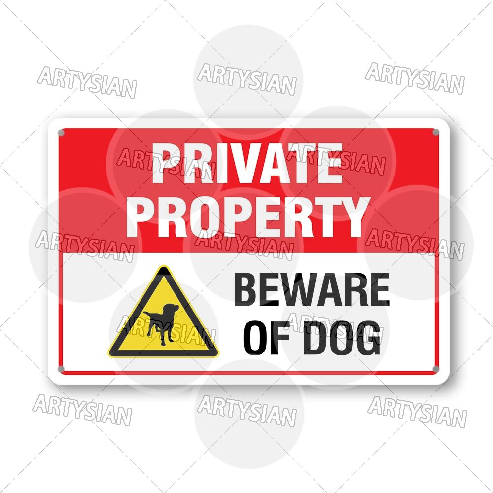 No Dogs Allowed Metal Sign Beware of Dog Private Property Warning Plaque Alert Dog-Free Zone Security Keep Dogs On Lead