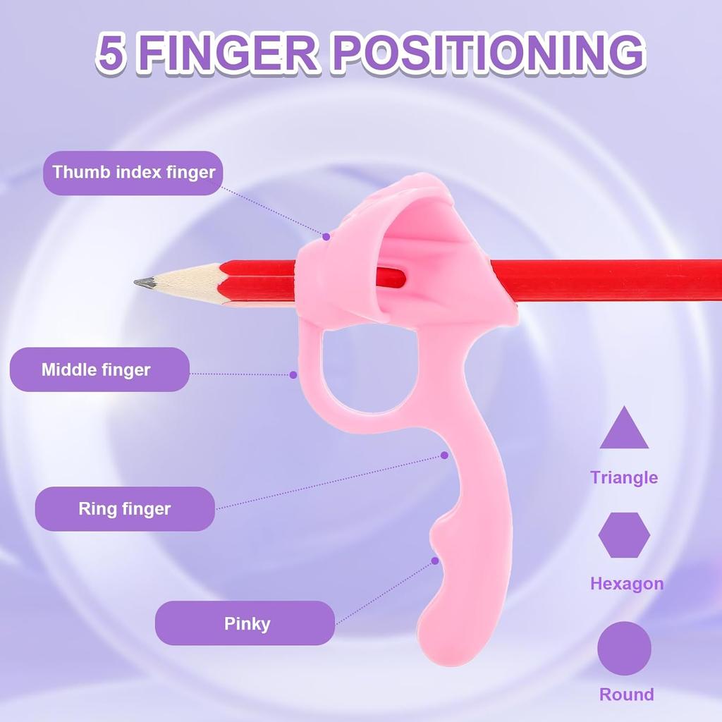 10-Pack Pen Grip Corrector, Writing Posture Aid Tool with Soft Gel Pencil Holder for Handwriting Improvement