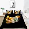 Set Biancheria da Letto Stampato con Dollari 3D Copripiumino Moderno Piumone Vivace 2 3 Pezzi Motivo Matematica Denaro Morbido Divertente Set Letto