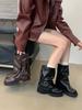 Platform-soled Small Versatile Short Boots Women's Shoes Autumn and Winter 2025 New Brown Maillard Boots Spring and Autumn Single Boots